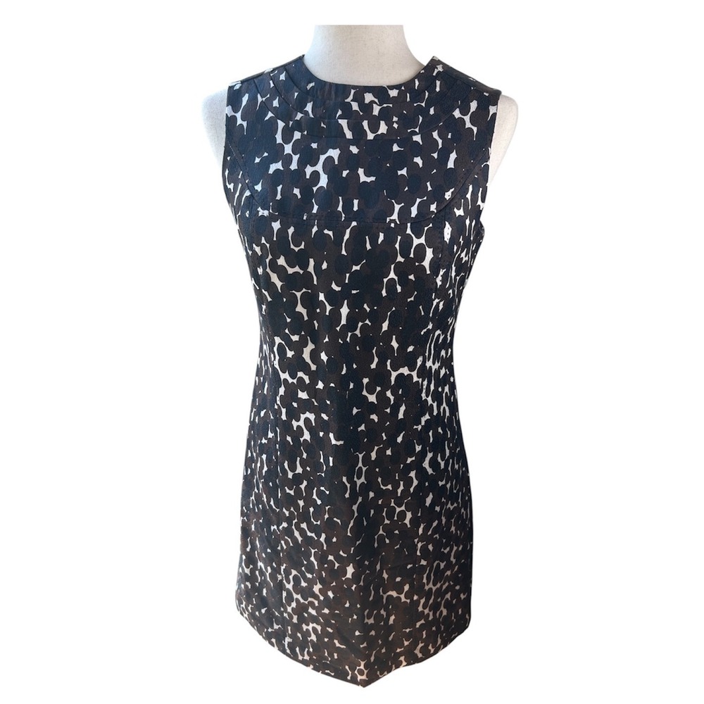 Tory Burch Shift Dress Womens 2 Brown Sleeveless Silk Blend
